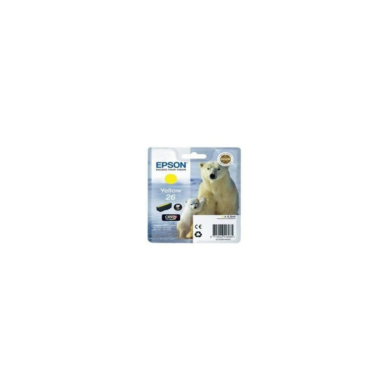 Cartucho tinta epson t261440 amarillo xp - 600 - 605 - 700 - 800 - oso polar