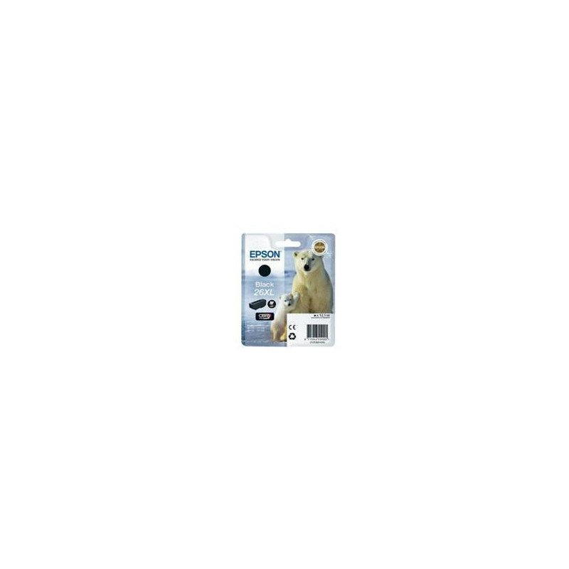 Cartucho tinta epson t262140 negro xl xp - 600 - 605 - 700 - 800 - oso polar