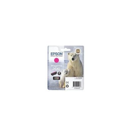 Cartucho tinta epson t263340 magenta xl xp - 600 - 605 - 700 - 800 - oso polar