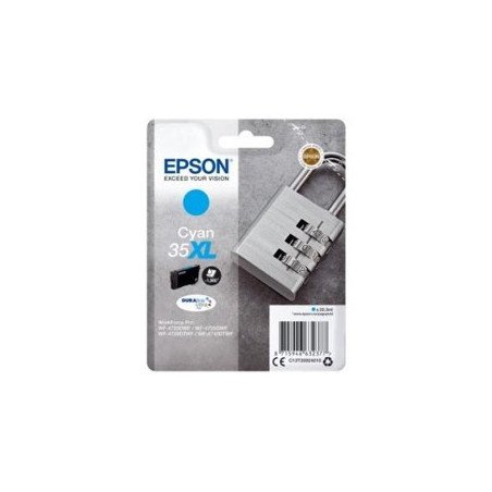 Cartucho tinta epson c13t35924010 cian xl durabrite ultra ink 35xl - 1900 paginas - candado