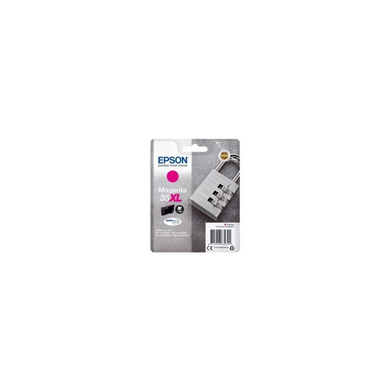 Cartucho tinta epson c13t35934010 magenta xl durabrite ultra ink 35xl - 1900 paginas - candado