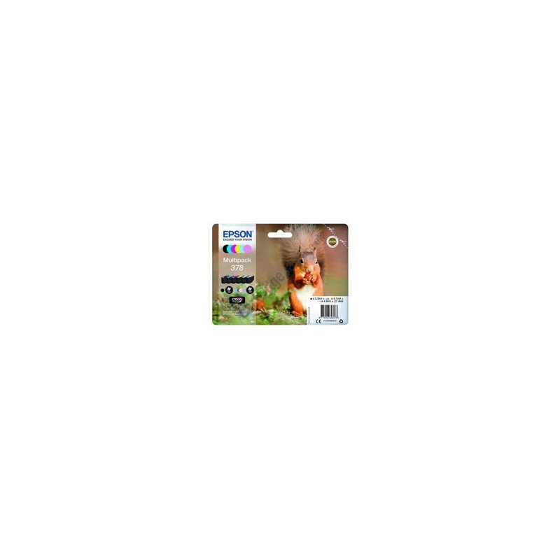 Multipack cartucho tinta epson 378 c13t37884010 6 colores foto claria 378 ardilla