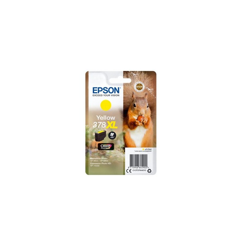 Cartucho tinta epson c13t37944010 singlepack amarillo 378xl claria photo hd ink ardillo