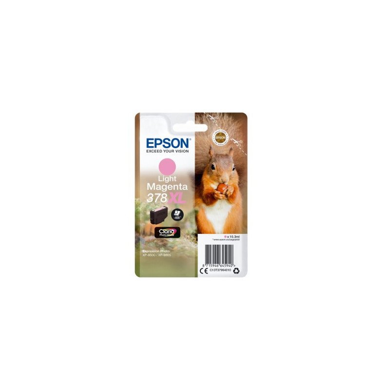 Cartucho tinta epson c13t37964010 singlepack light magenta 378xl claria photo hd ink ardilla