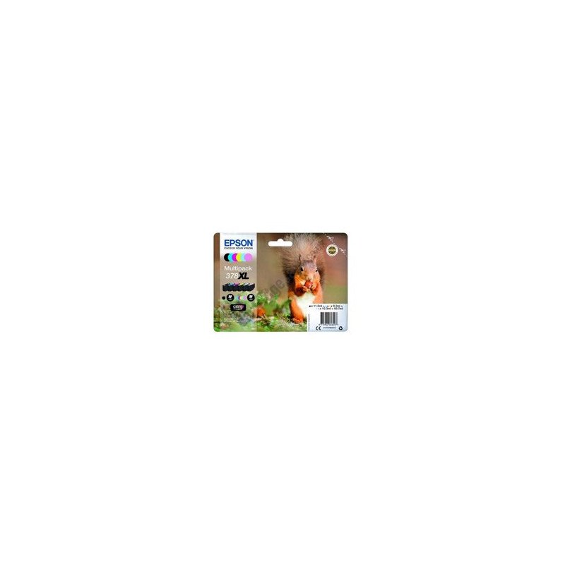 Multipack cartucho tinta epson 378xl c13t37984010 6 colores foto claria ardilla